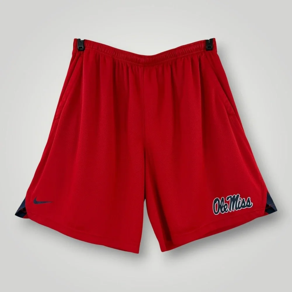 Nike Ole Miss Rebels Shorts Mens 3XL Red Dri-FIT Basketball Athletic NCAA